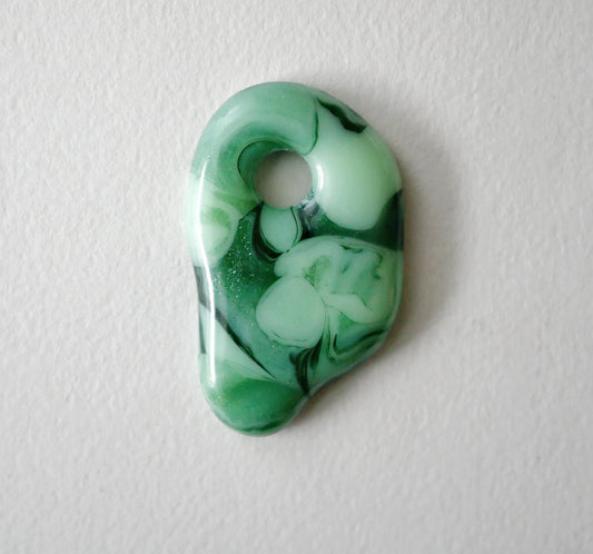 Green Blob Pendant with Hole #2 (PENDANT ONLY)