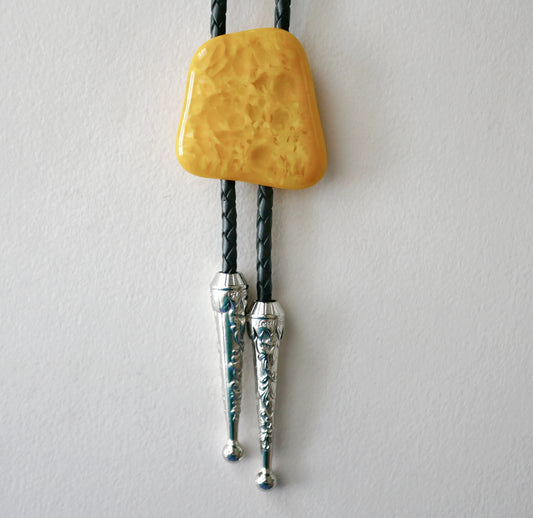 Mottled Yellow Bolo Tie #1