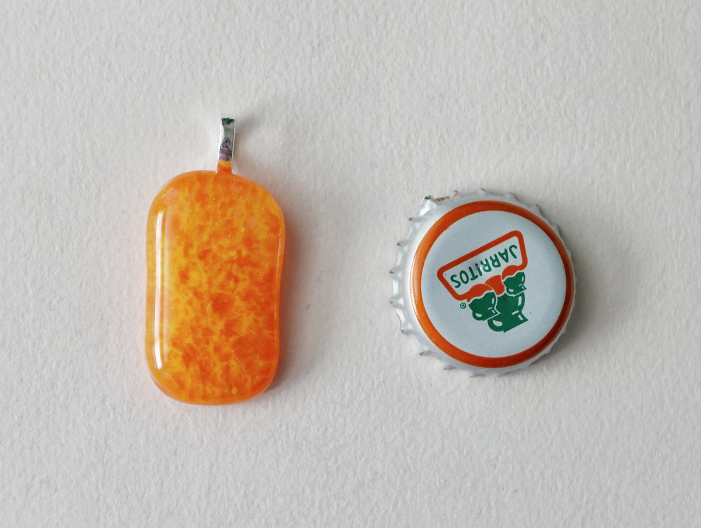 Yellow and Orange Pendant #4 (Base Metal) (PENDANT ONLY)