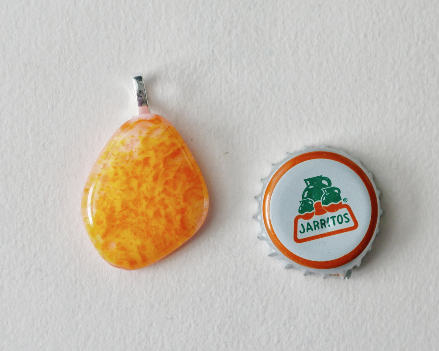 Yellow and Orange Pendant #2 (Base Metal) (PENDANT ONLY)