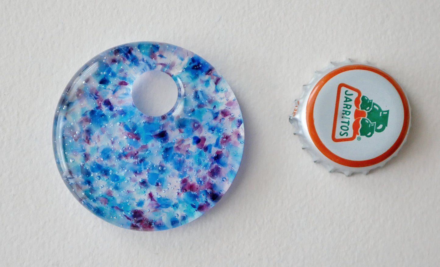 Round Pendant: Pink and Blue (PENDANT ONLY)