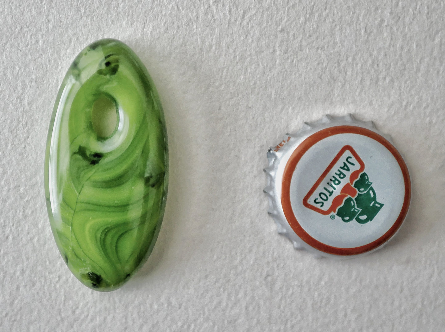 Oval Pendant: Algae Green Swirl (PENDANT ONLY)