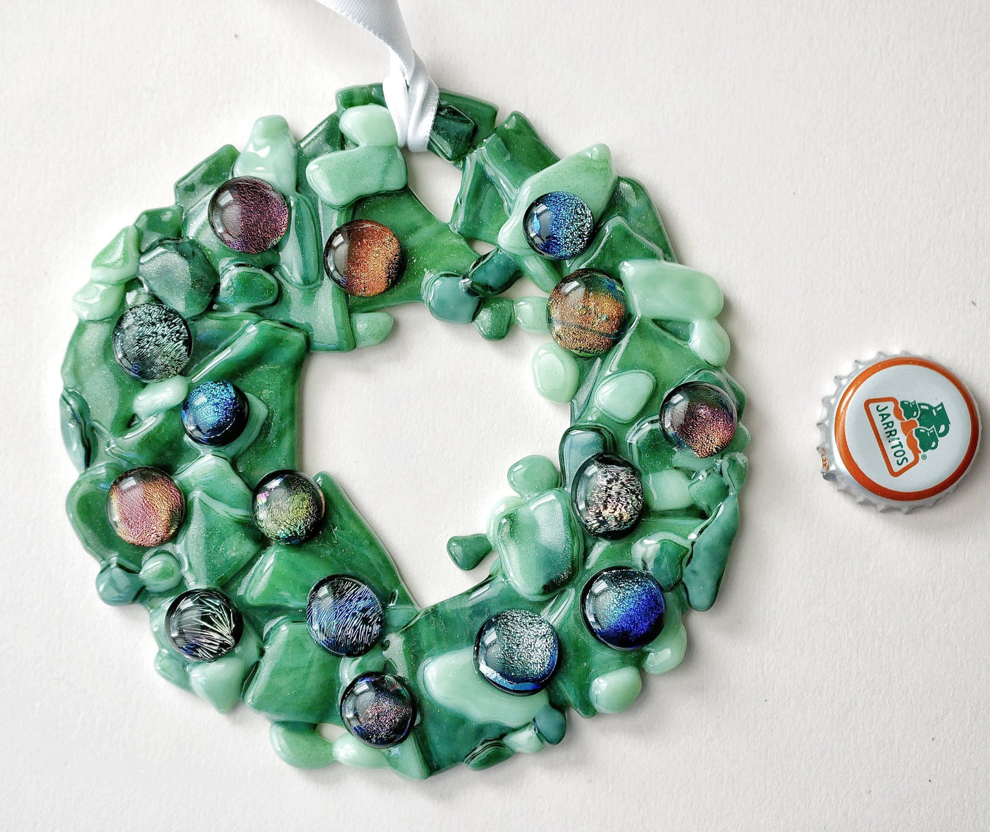 Bumpy Wreath with Dichroic Ornaments (Large)