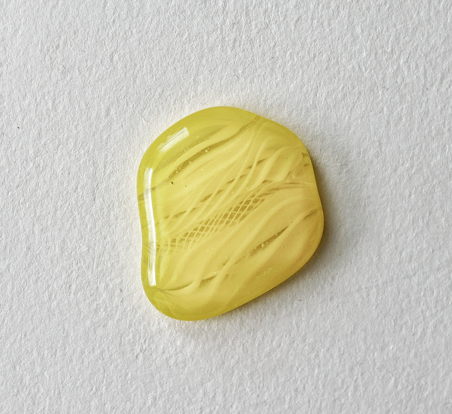 Blob Worry Stone: Yellow Swirl #2