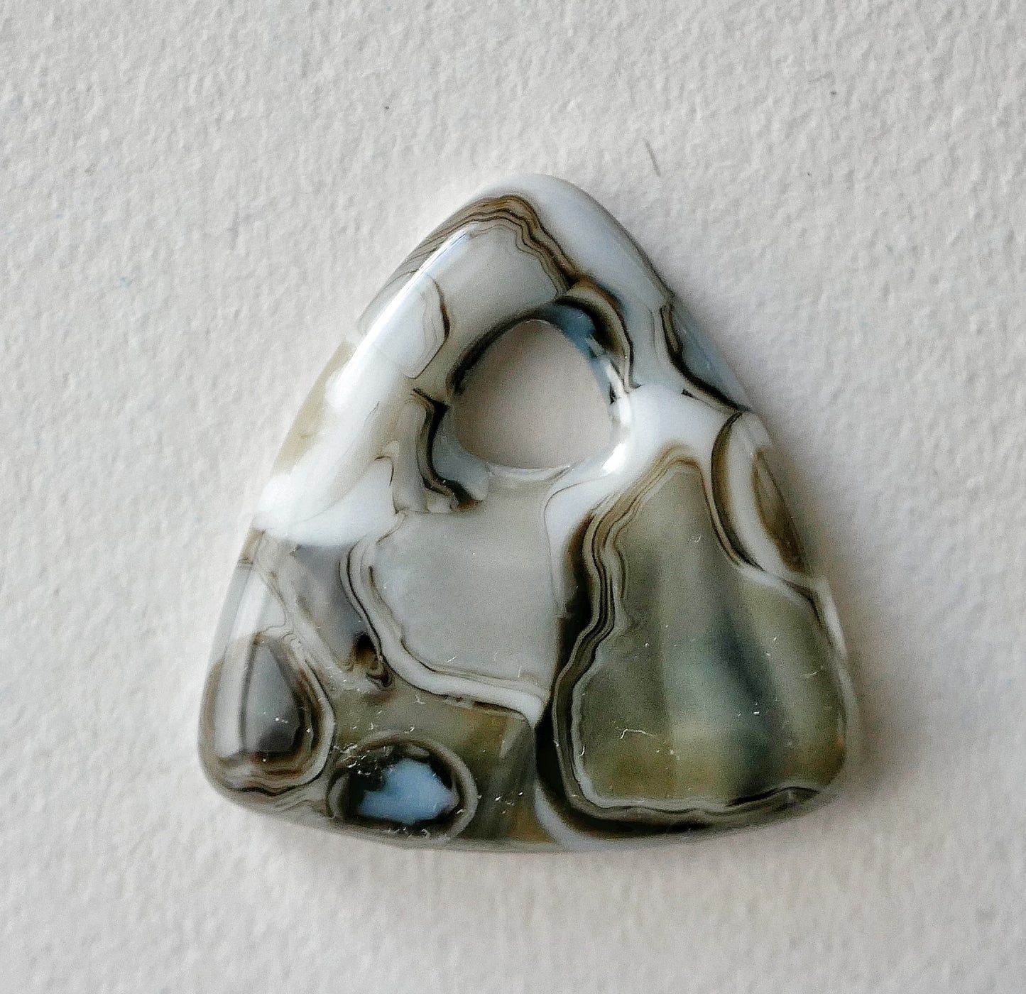 Triangle Pendant: Brown and White #1 (PENDANT ONLY)