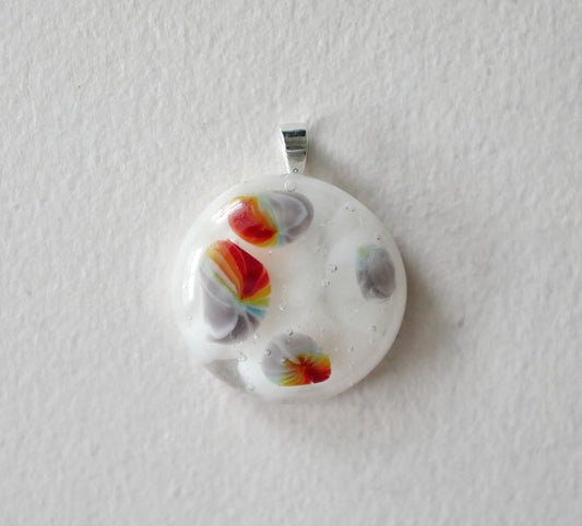 Rainbow Bubble Pendant: Rainbows on Clouds #3 (Sterling Silver) (PENDANT ONLY)