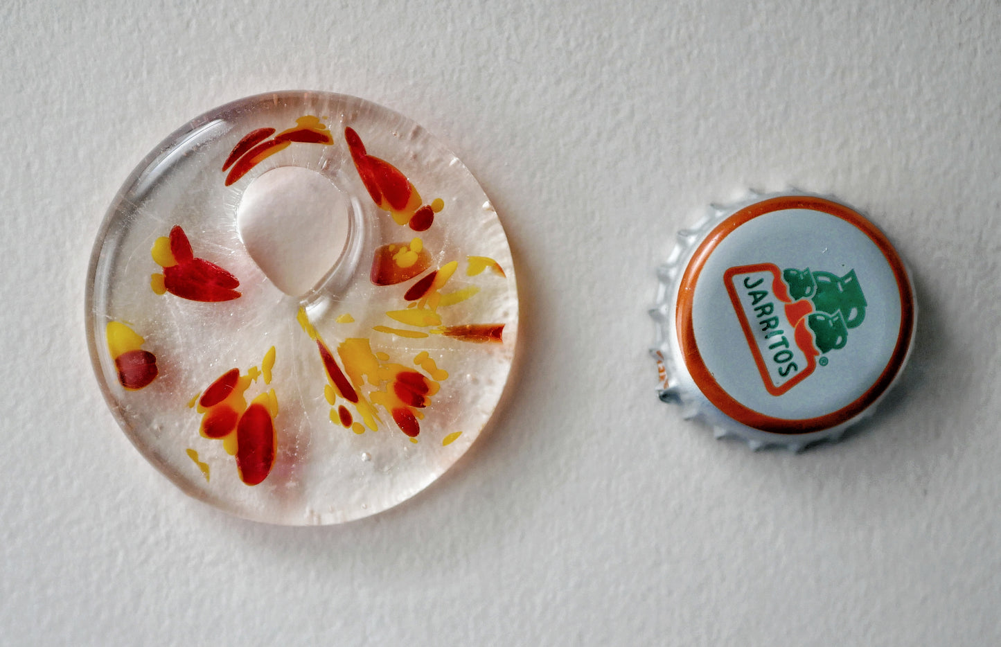 Yellow and Orange on Clear Gravity Assisted Pendant (PENDANT ONLY)