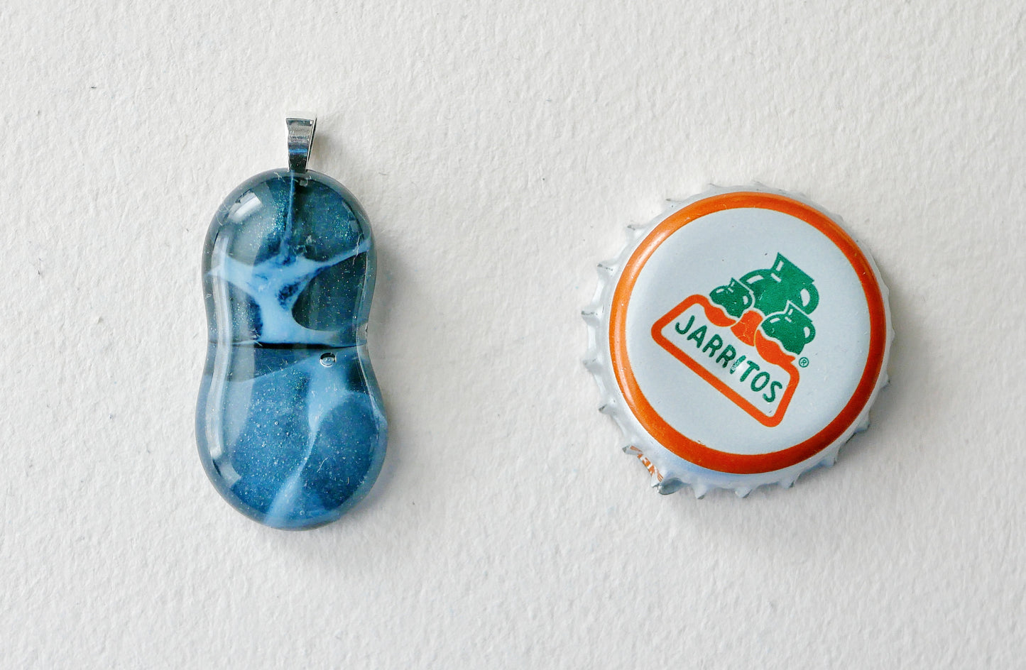 Blue Aventurine and Opaline Dragonskin Pendant #1 (Sterling Silver) (PENDANT ONLY)