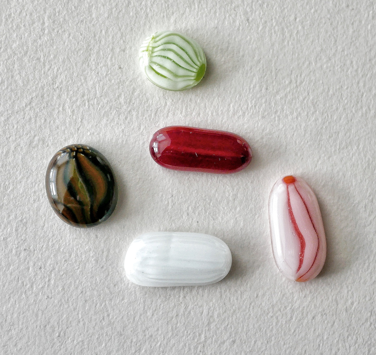 Mixed 5 Piece Scrappy Cabochon Set #2