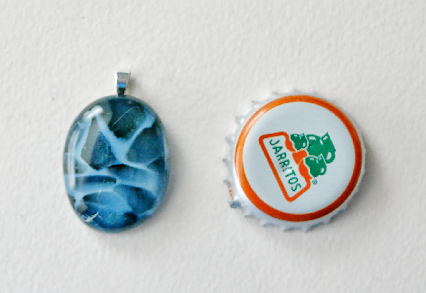 Blue Aventurine and Opaline Dragonskin Pendant #2 (Sterling Silver) (PENDANT ONLY)