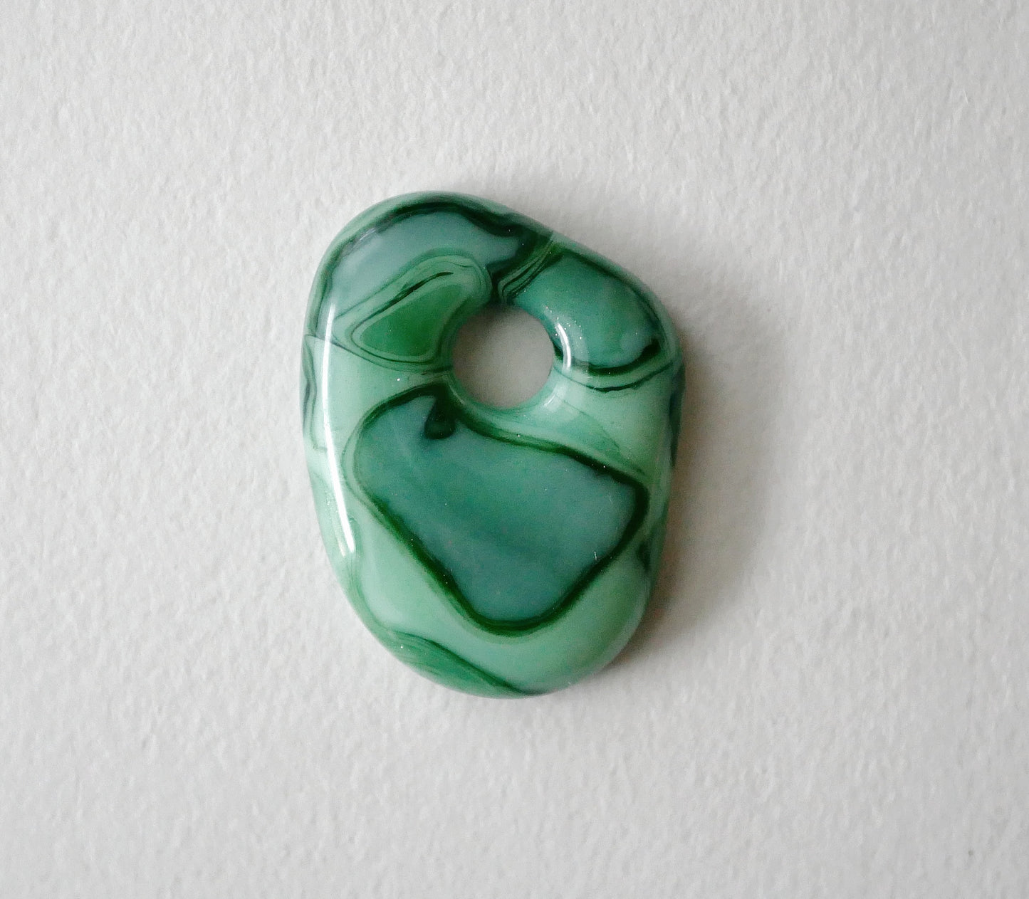 Green Blob Pendant with Hole #1 (PENDANT ONLY)