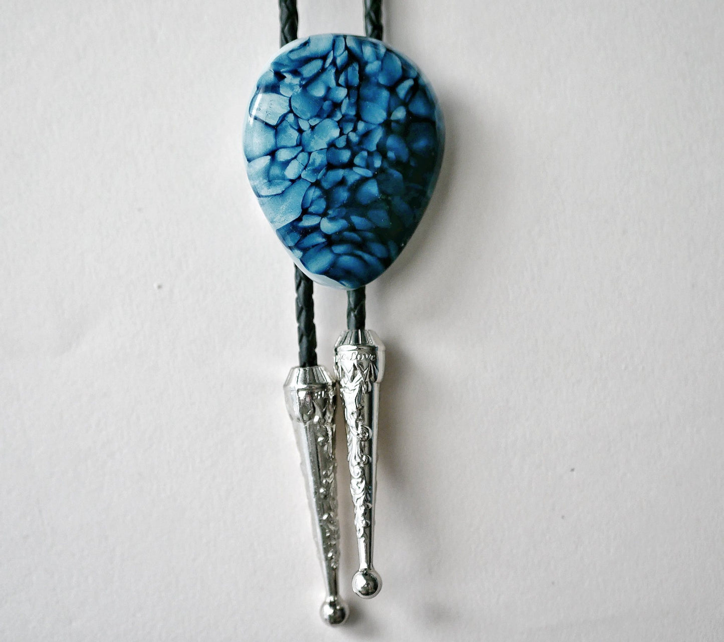 Blue Dragonskin Bolo Tie #1