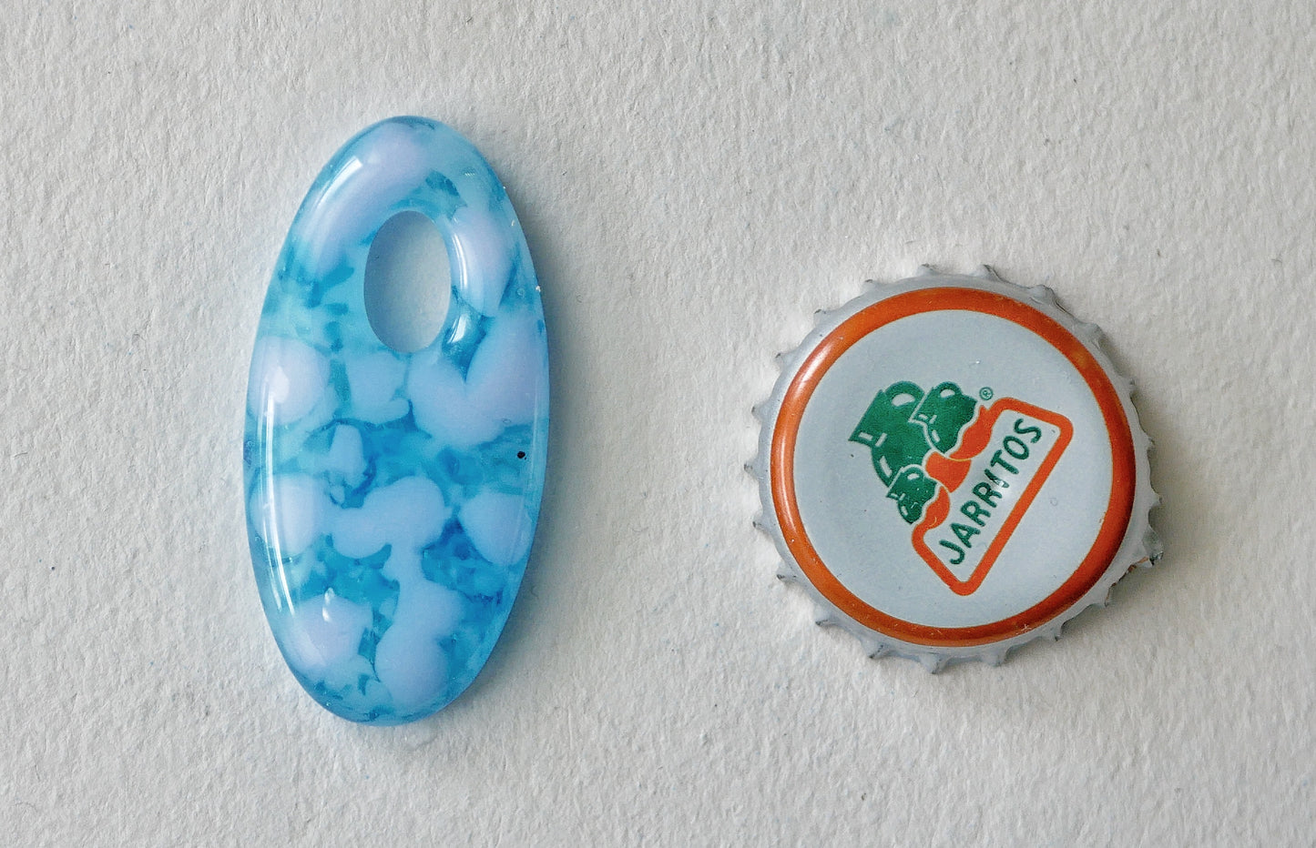 Oval Pendant: Pink and Blue (PENDANT ONLY)