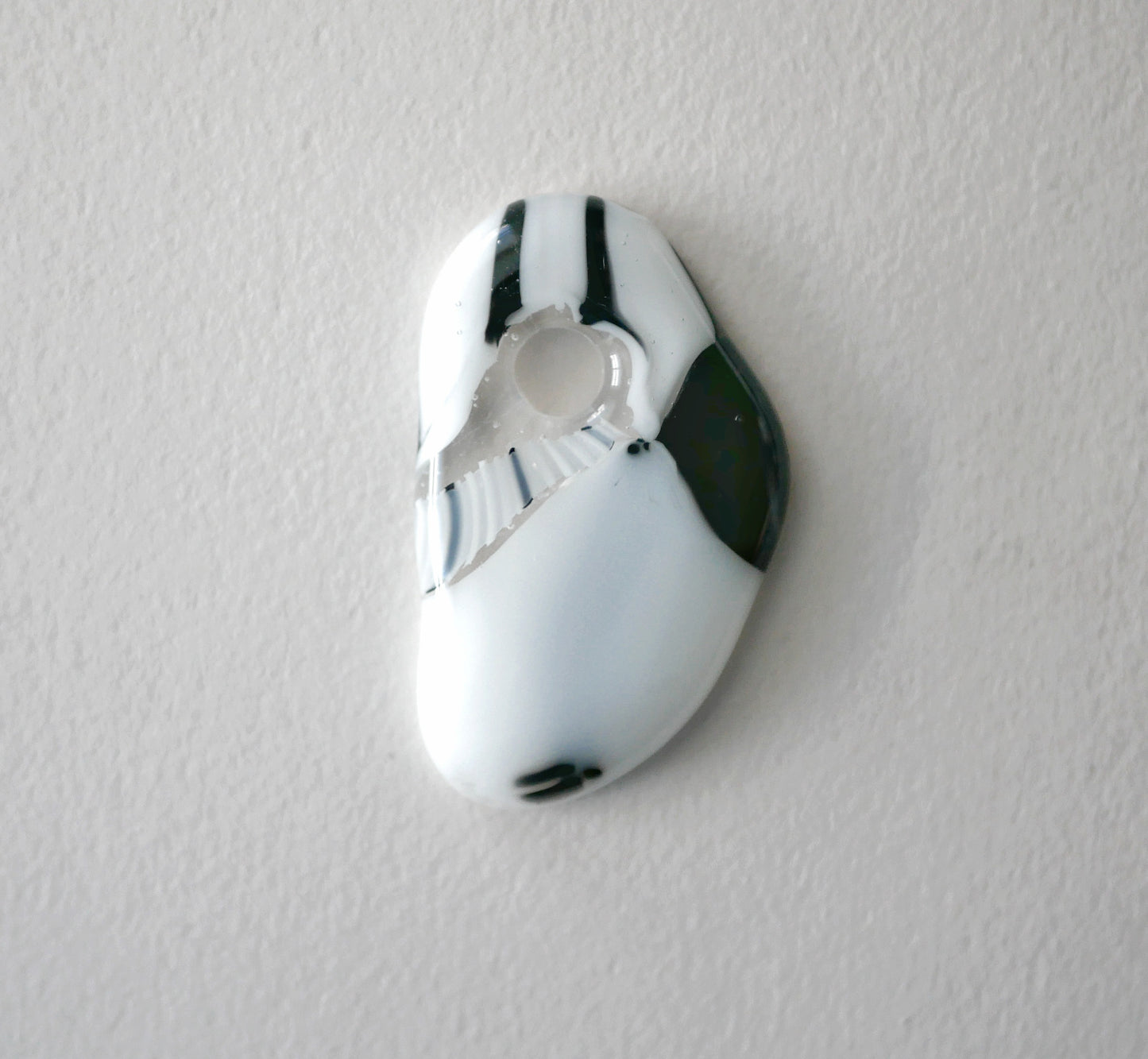Black and White Blob Pendant with Hole #1 (PENDANT ONLY)