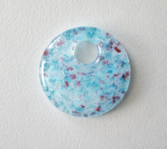 Round Pendant: Light Pink and Blue (PENDANT ONLY)