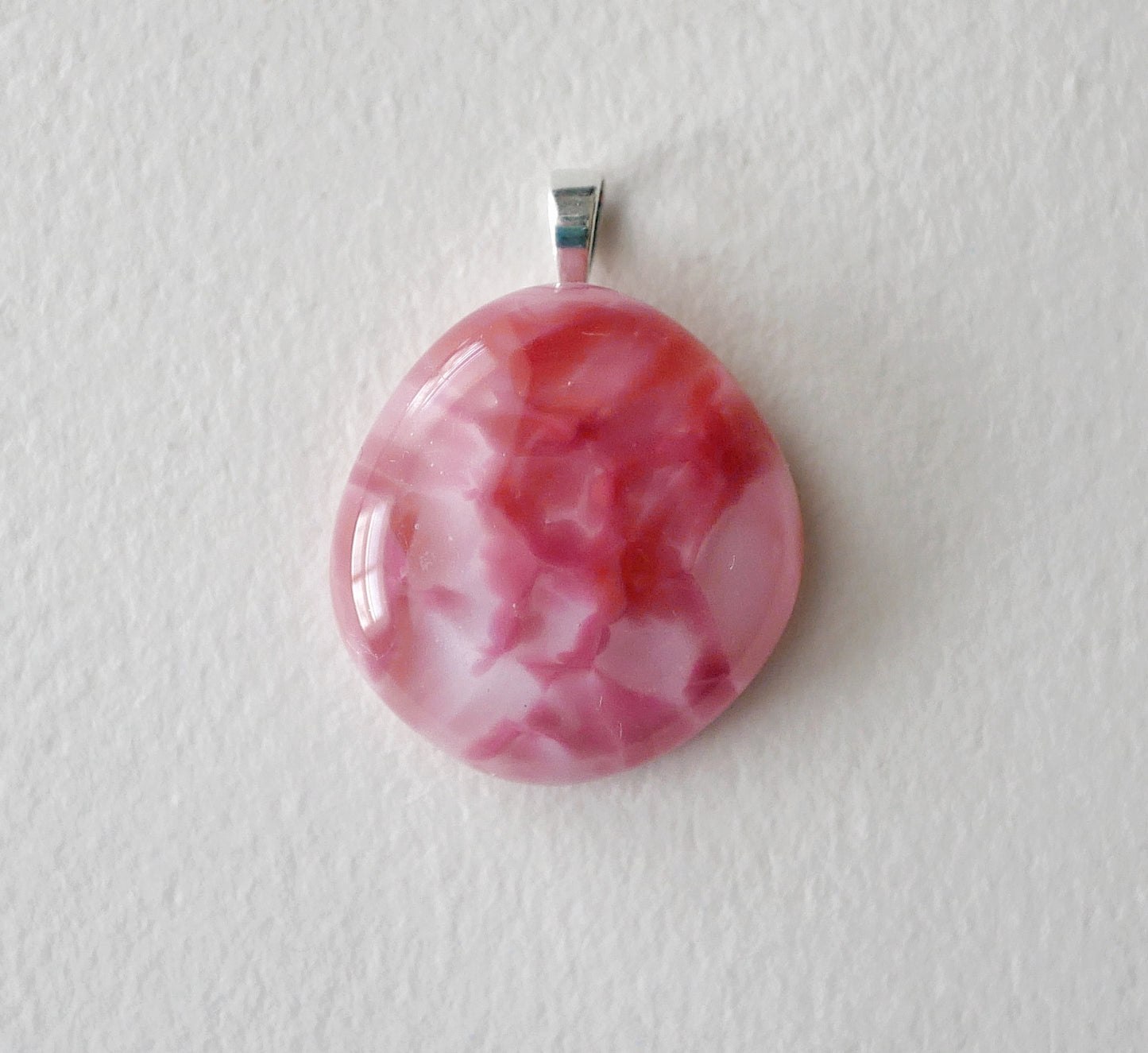 Dark Pink Pendant #3 (Sterling Silver) (PENDANT ONLY)