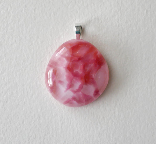 Dark Pink Pendant #3 (Sterling Silver) (PENDANT ONLY)