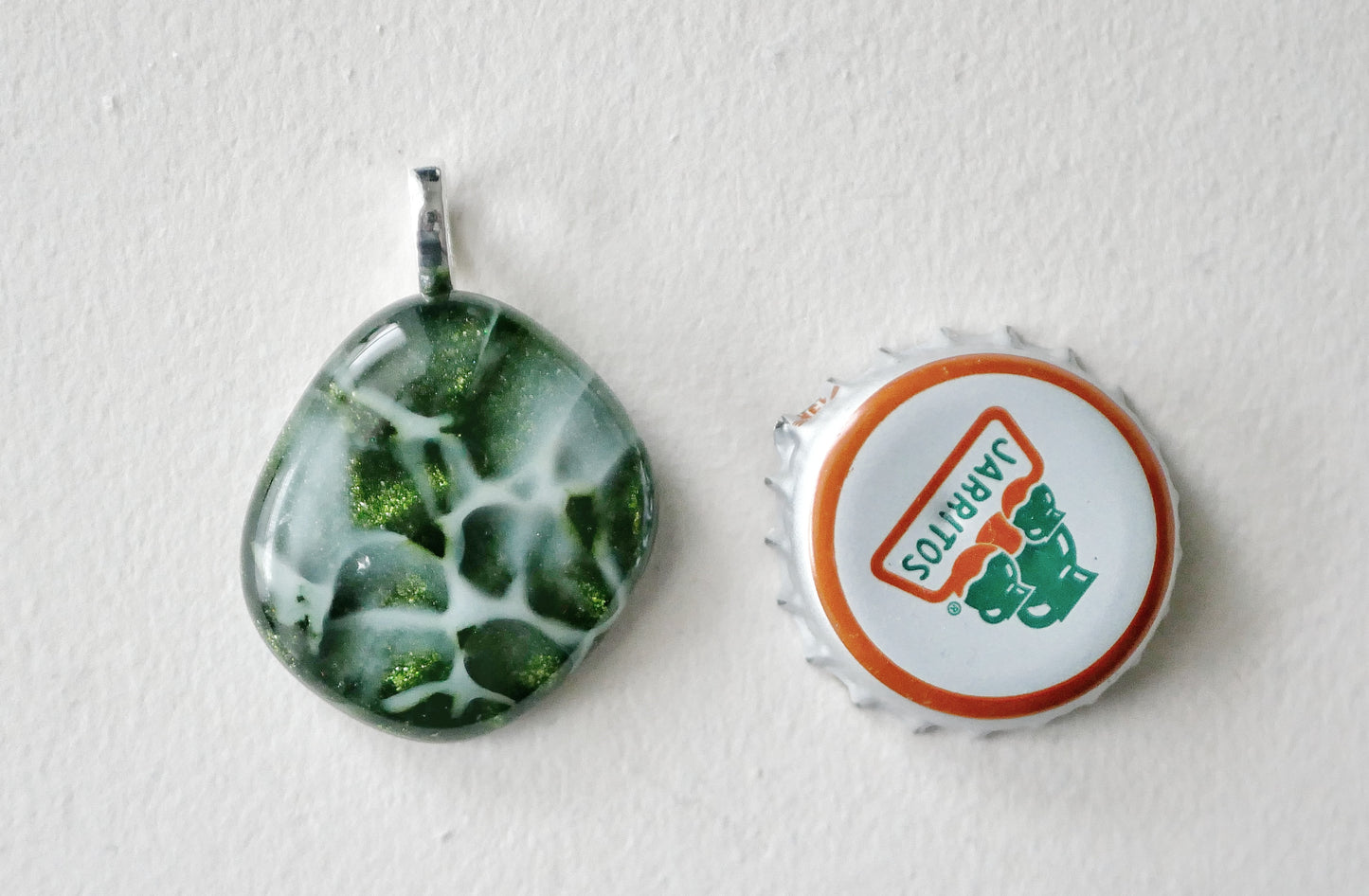 Green Aventurine Dragonskin Pendant #2 (Base Metal) (PENDANT ONLY)