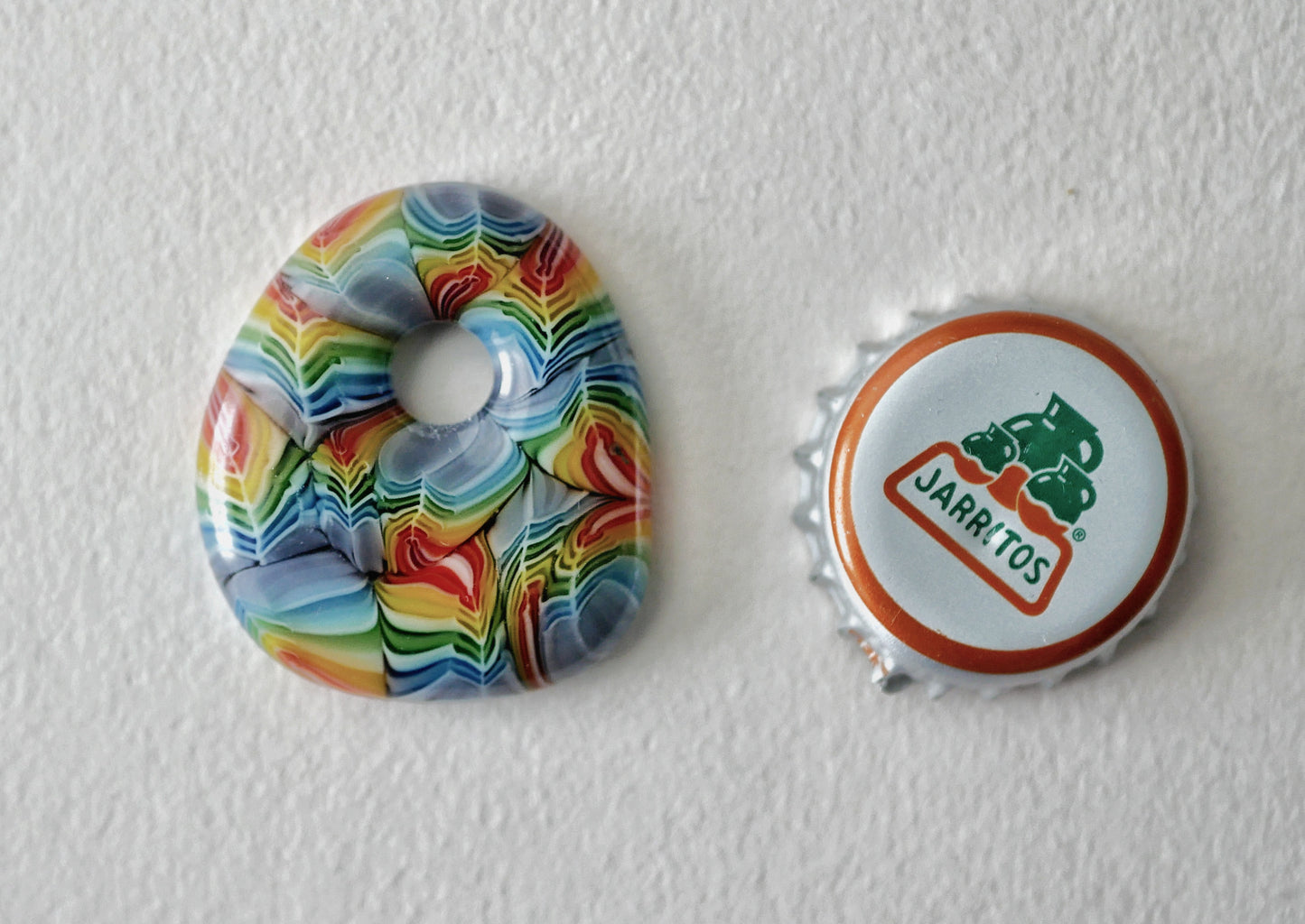 Rainbow Blob Pendant with Hole #7 (PENDANT ONLY)