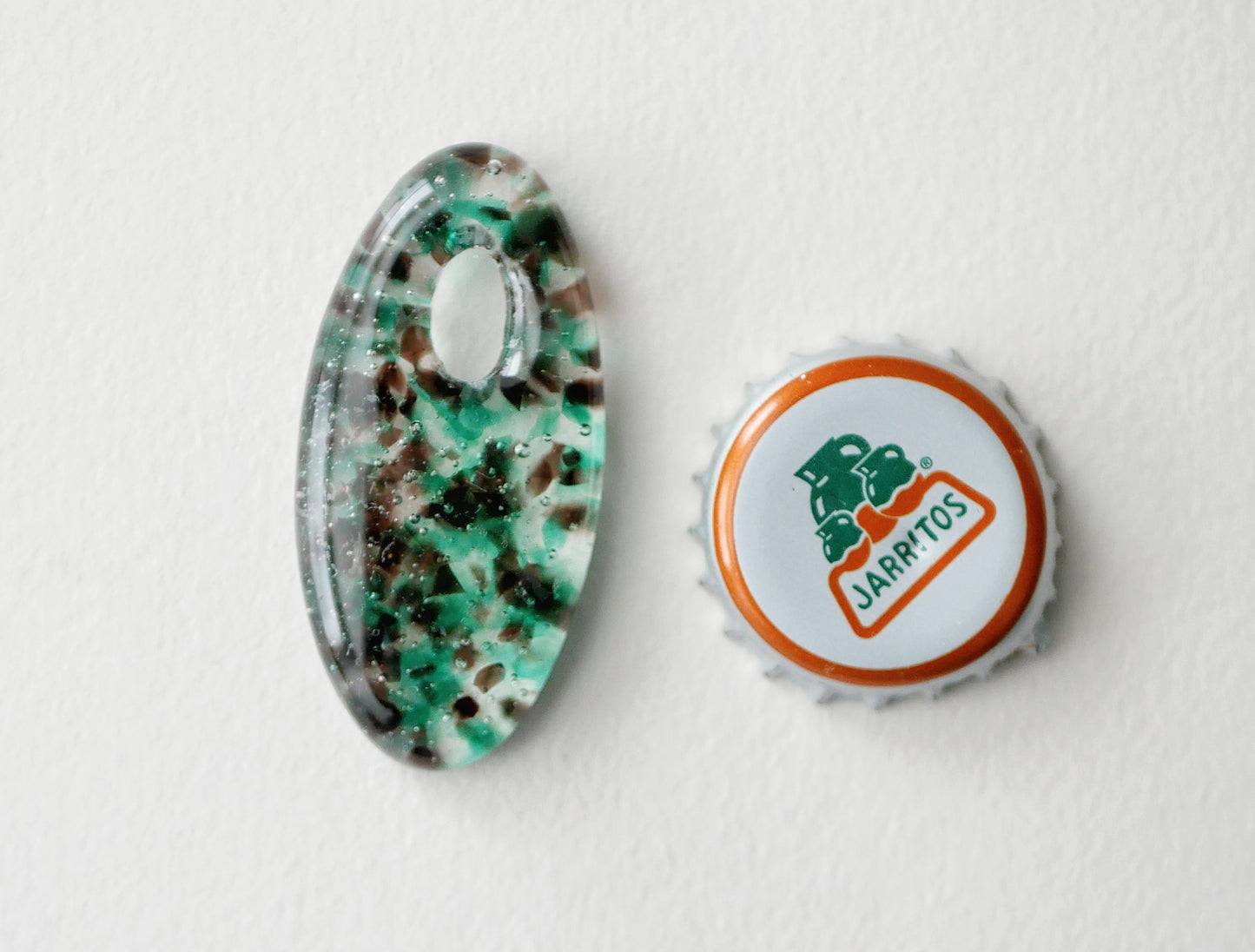 Oval Pendant: Purple and Green (PENDANT ONLY)