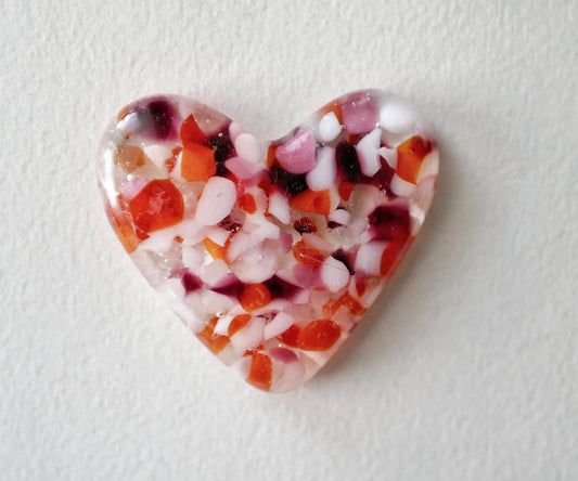 Mottled Lesbian Pride Pocket Heart