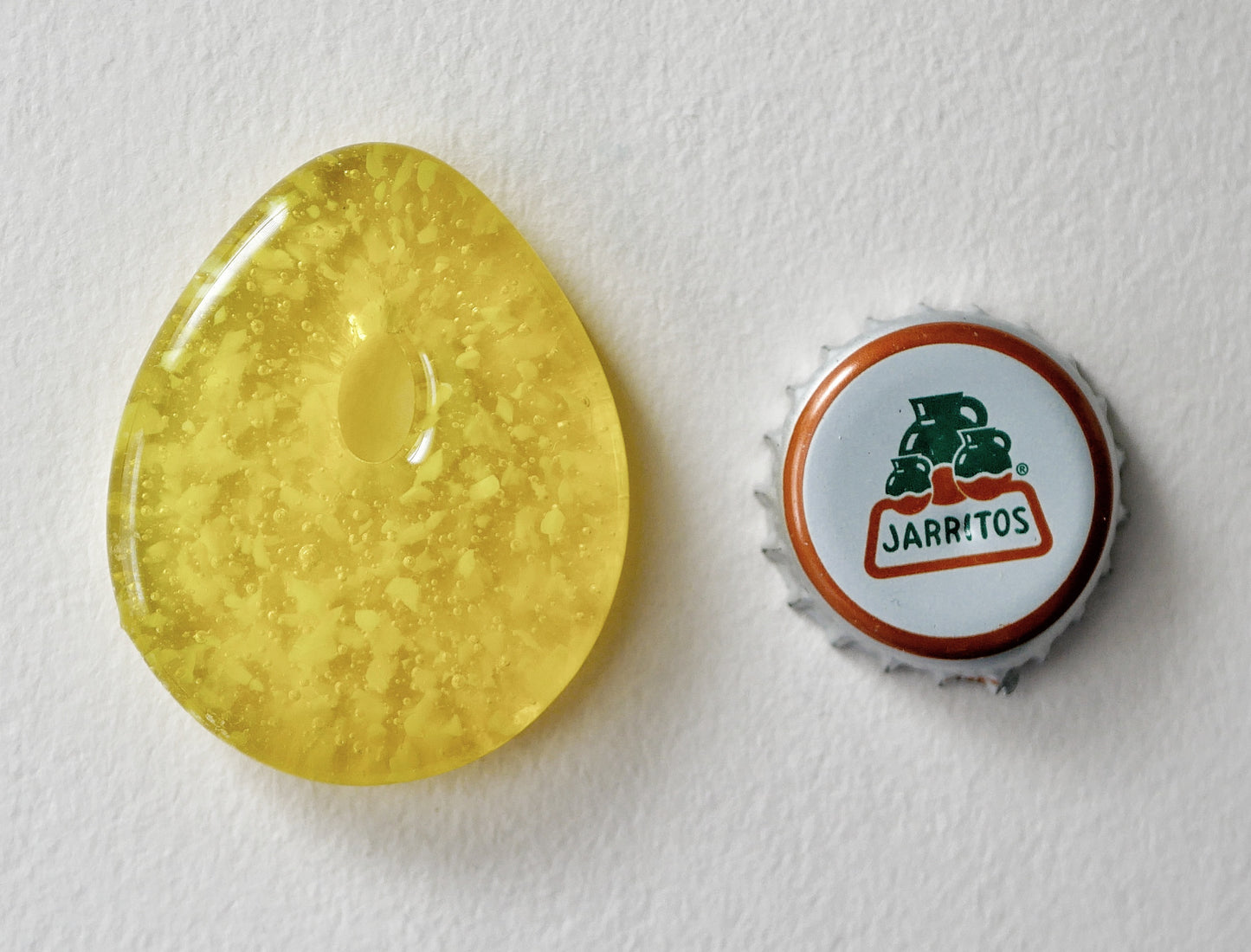 Teardrop Pendant: Mottled Yellows (PENDANT ONLY)