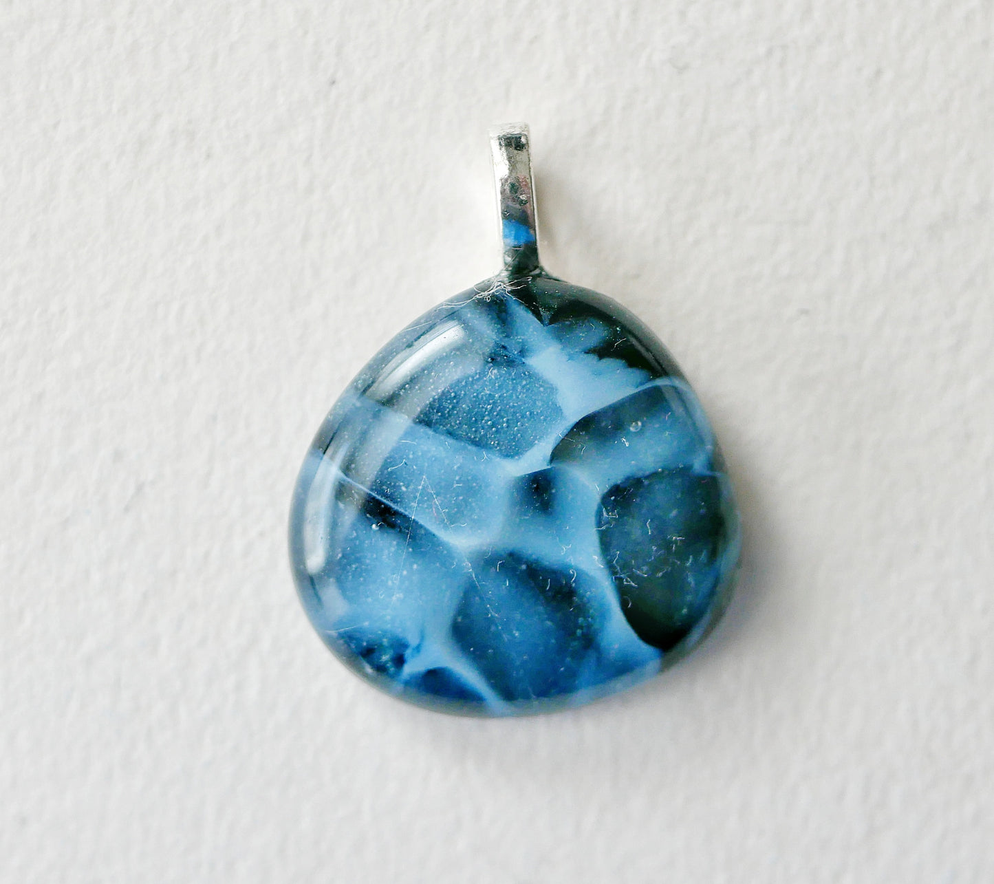 Blue Aventurine and Opaline Dragonskin Pendant #2 (Base Metal) (PENDANT ONLY)