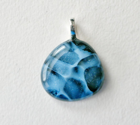 Blue Aventurine and Opaline Dragonskin Pendant #2 (Base Metal) (PENDANT ONLY)