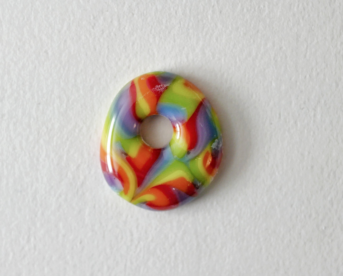 Rainbow Blob Pendant with Hole #5 (PENDANT ONLY)