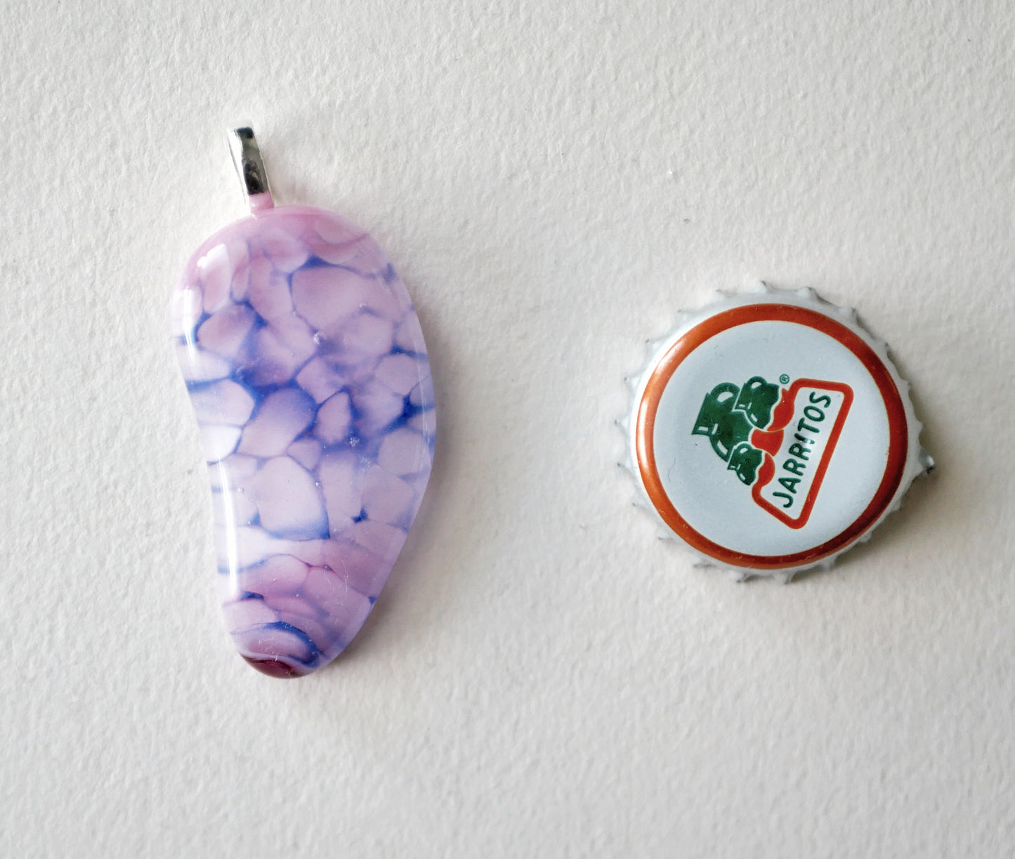 Pink and Blue Dragonskin Pendant #2 (Base Metal) (PENDANT ONLY)