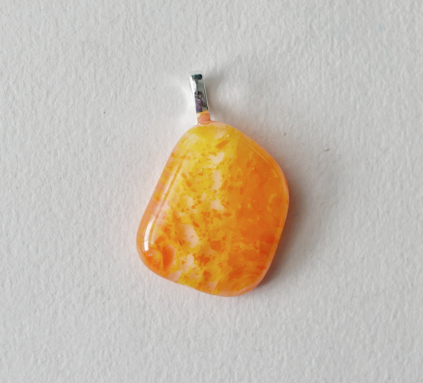 Yellow and Orange Pendant #1 (Base Metal) (PENDANT ONLY)