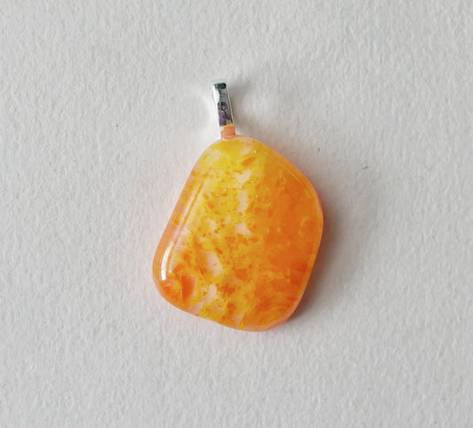Yellow and Orange Pendant #1 (Base Metal) (PENDANT ONLY)
