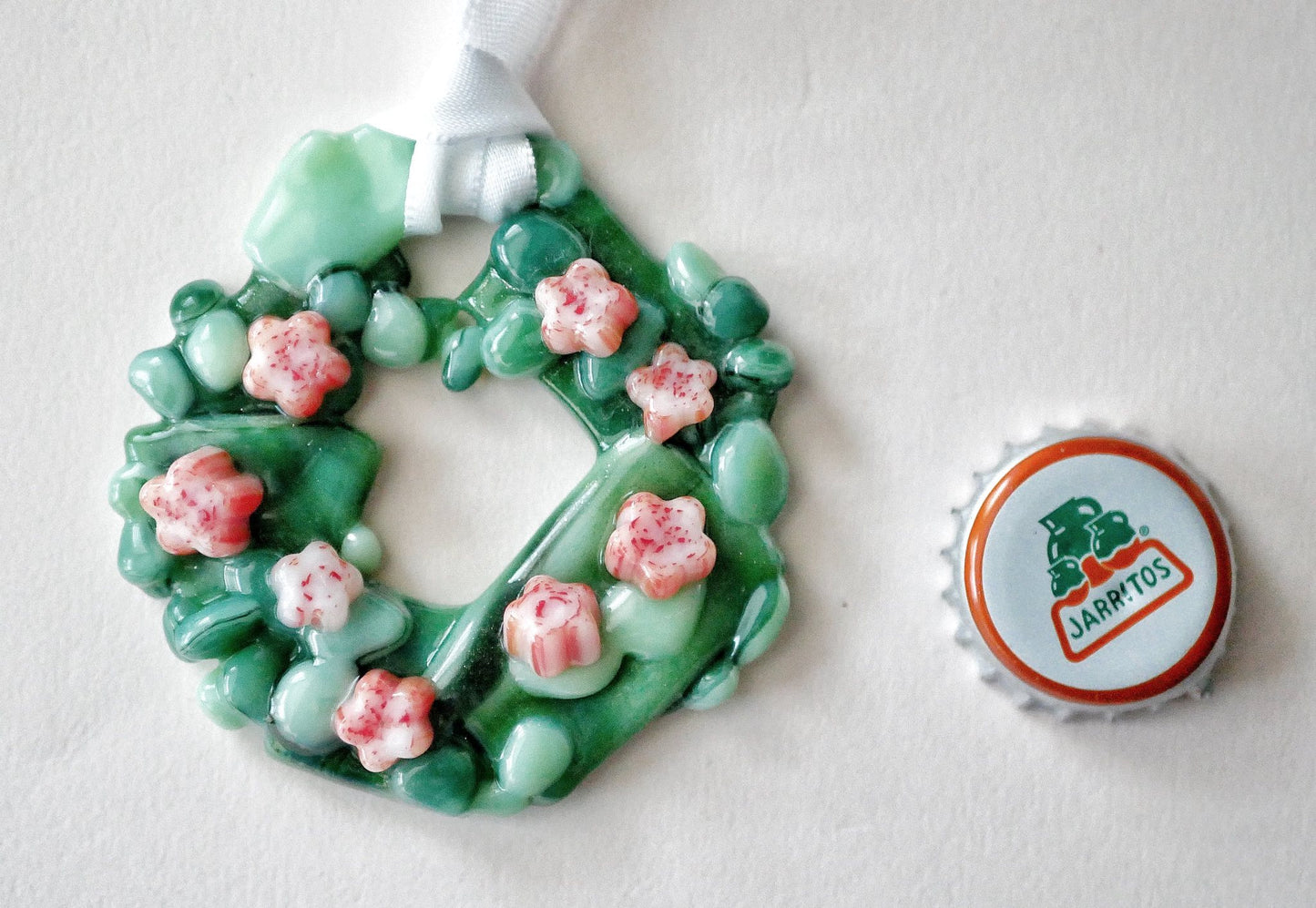 Bumpy Wreath with Pink Flowers #2 (Small)