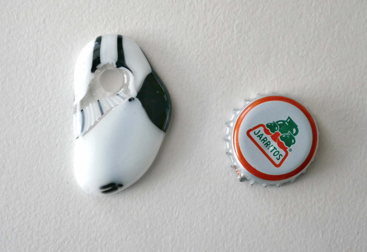 Black and White Blob Pendant with Hole #1 (PENDANT ONLY)