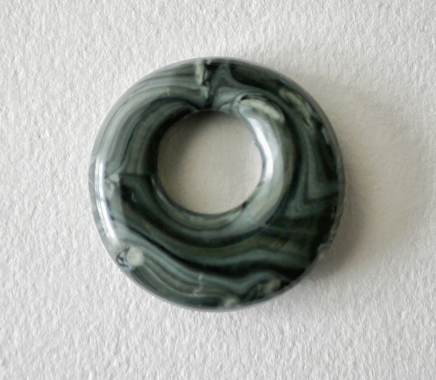 Small Circle Pendant: Dark Brown Brushstroke #1 (PENDANT ONLY)
