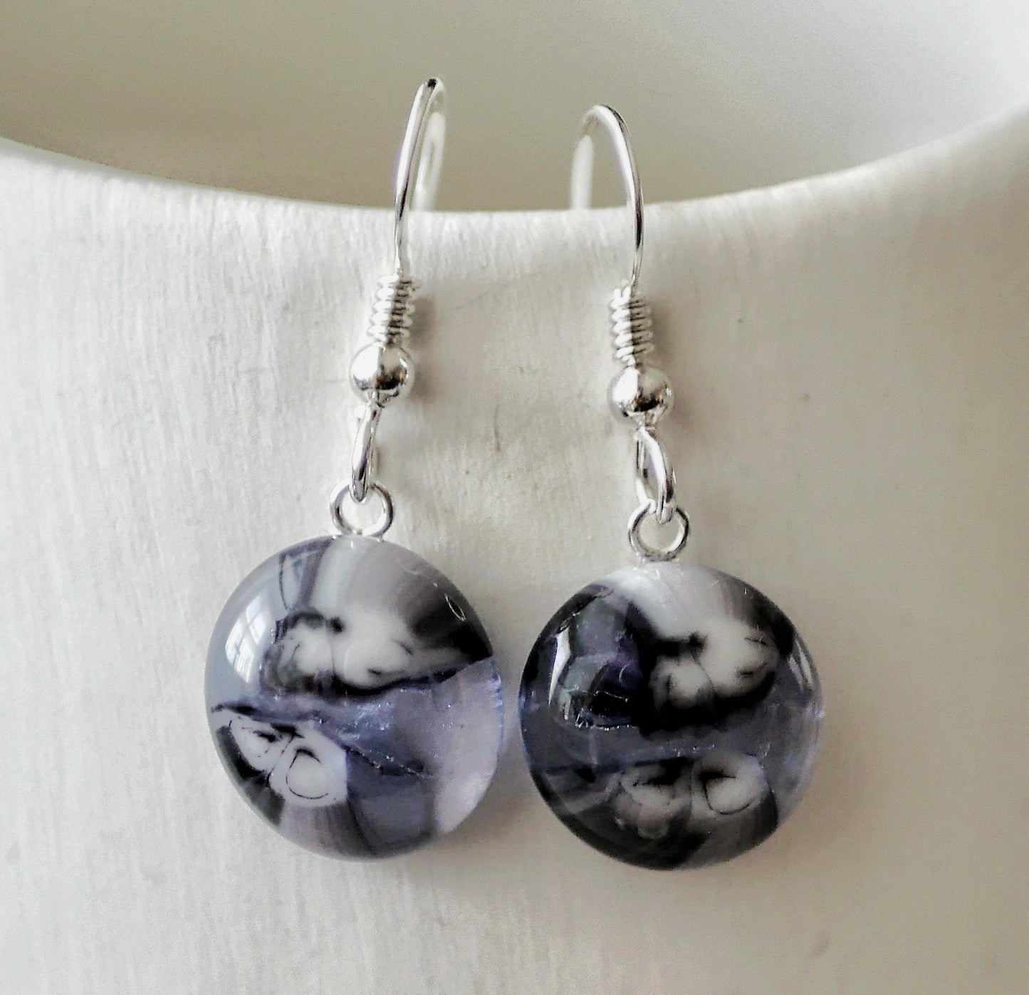 Purple Dangly Earrings