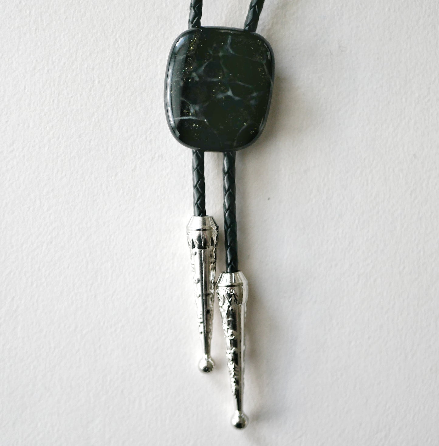 Golden Black Aventurine Dragonskin Bolo Tie #2