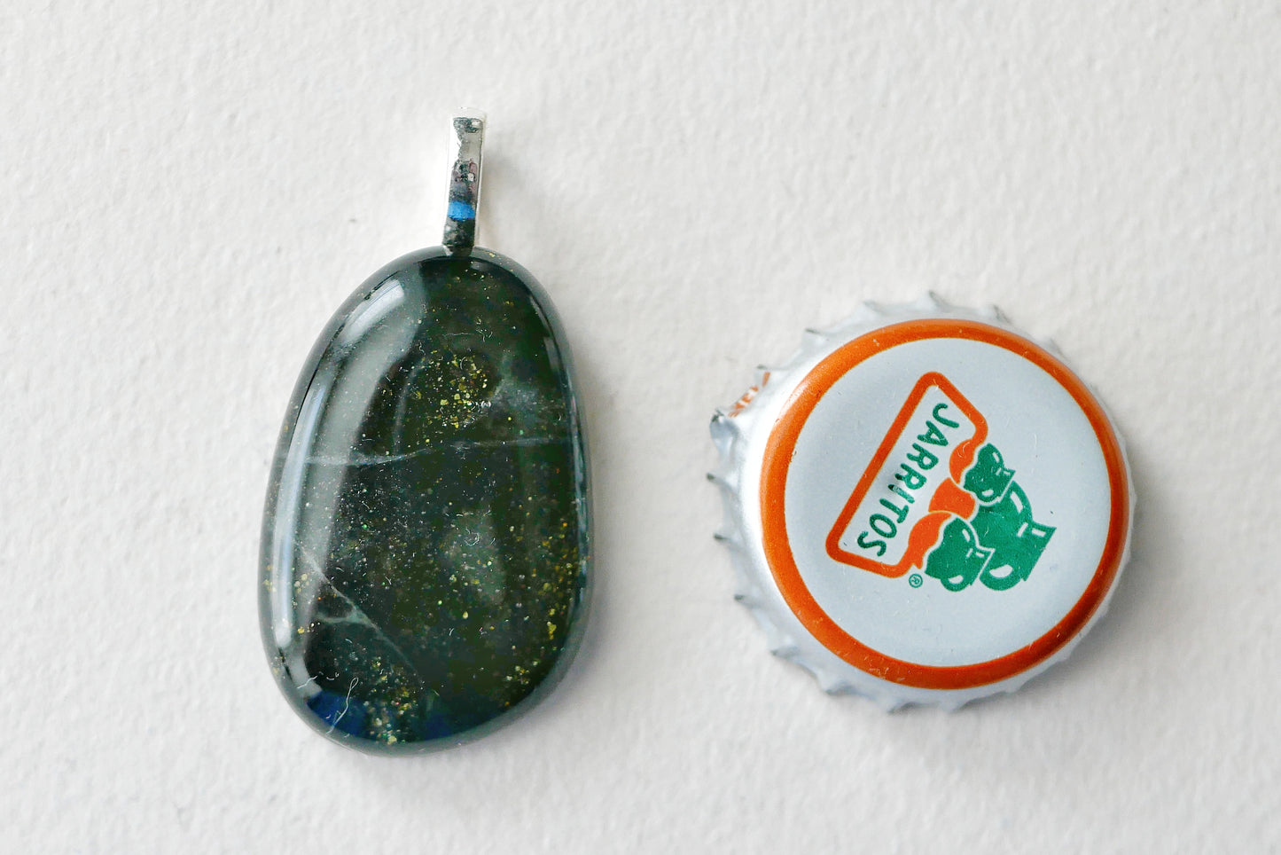 Golden Black Aventurine Dragonskin Pendant #5 (Base Metal) (PENDANT ONLY)