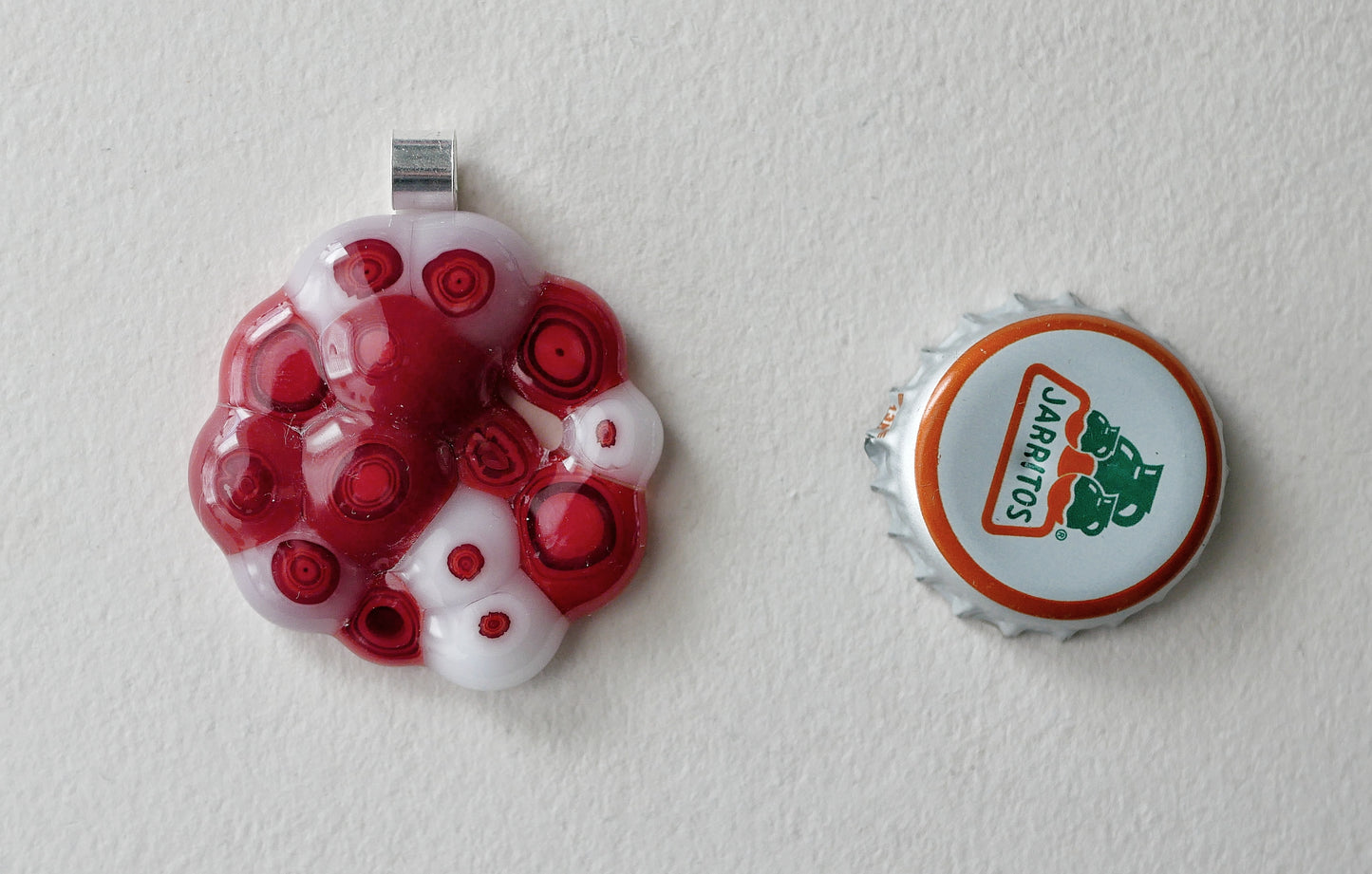 Red and White Cluster Pendant (Sterling Silver) (PENDANT ONLY)