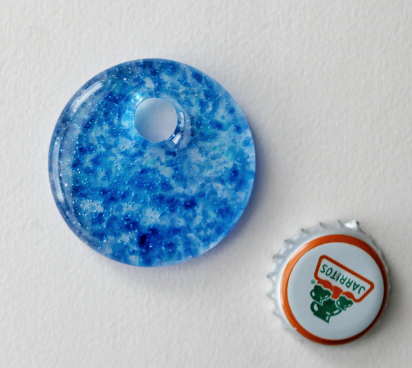Round Pendant: Speckled Blues (PENDANT ONLY)