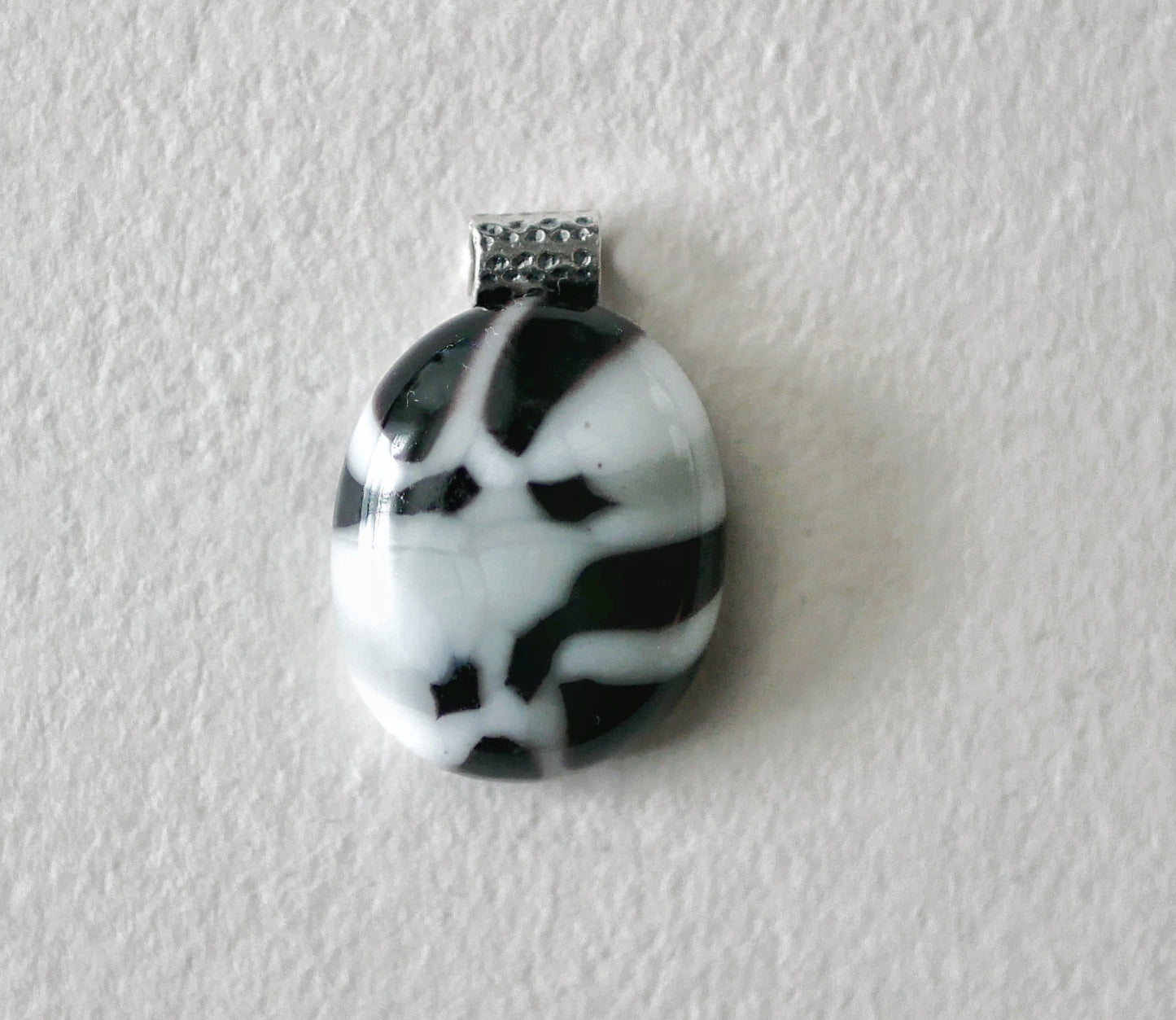 Black, Grey and White Pendant #3 (Sterling Silver) (PENDANT ONLY)