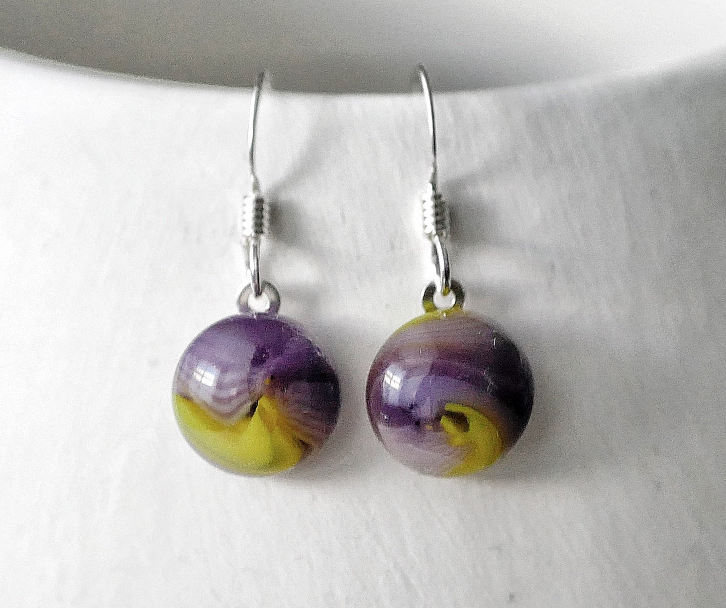 Purple and Green Earrings #2