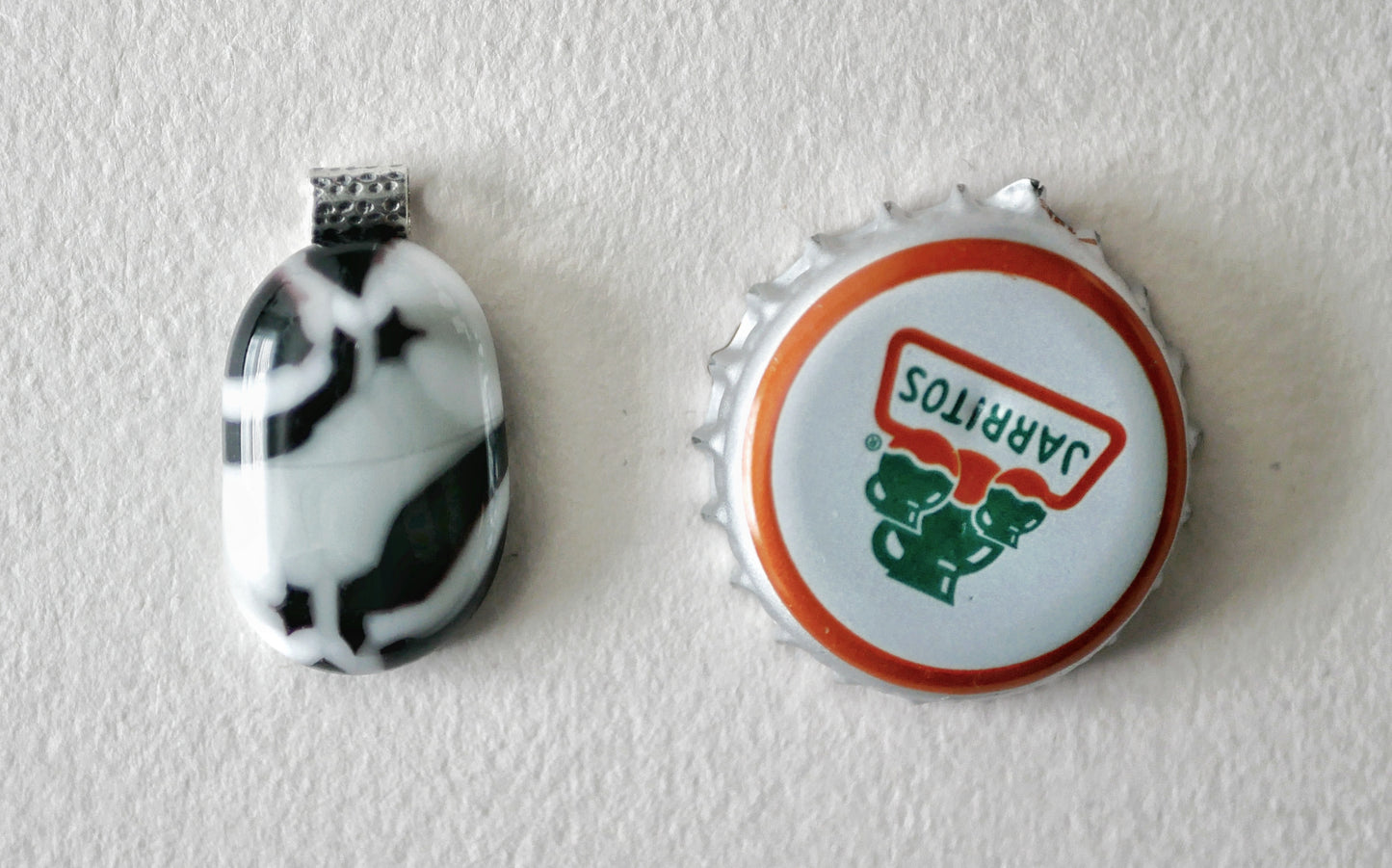 Black, Grey and White Pendant #2 (Sterling Silver) (PENDANT ONLY)