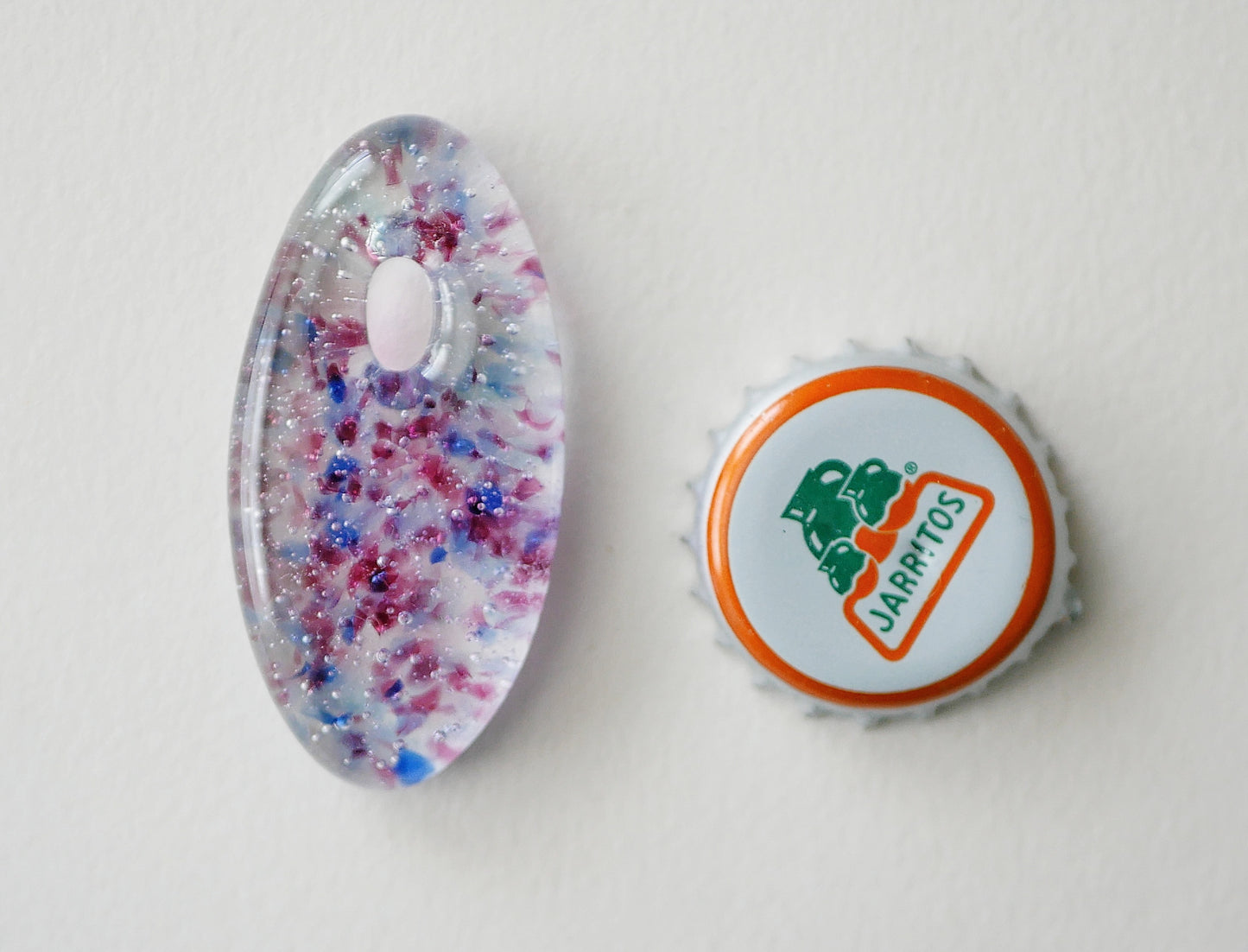Oval Pendant: Pink and Blue (PENDANT ONLY)