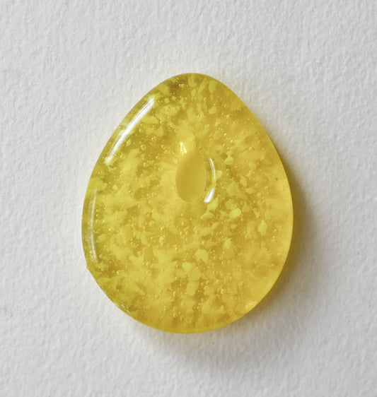 Teardrop Pendant: Mottled Yellows (PENDANT ONLY)