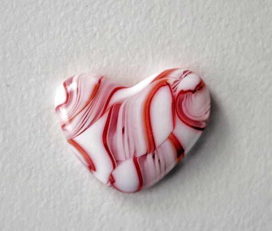 Twisty Red and White Mini Pocket Heart