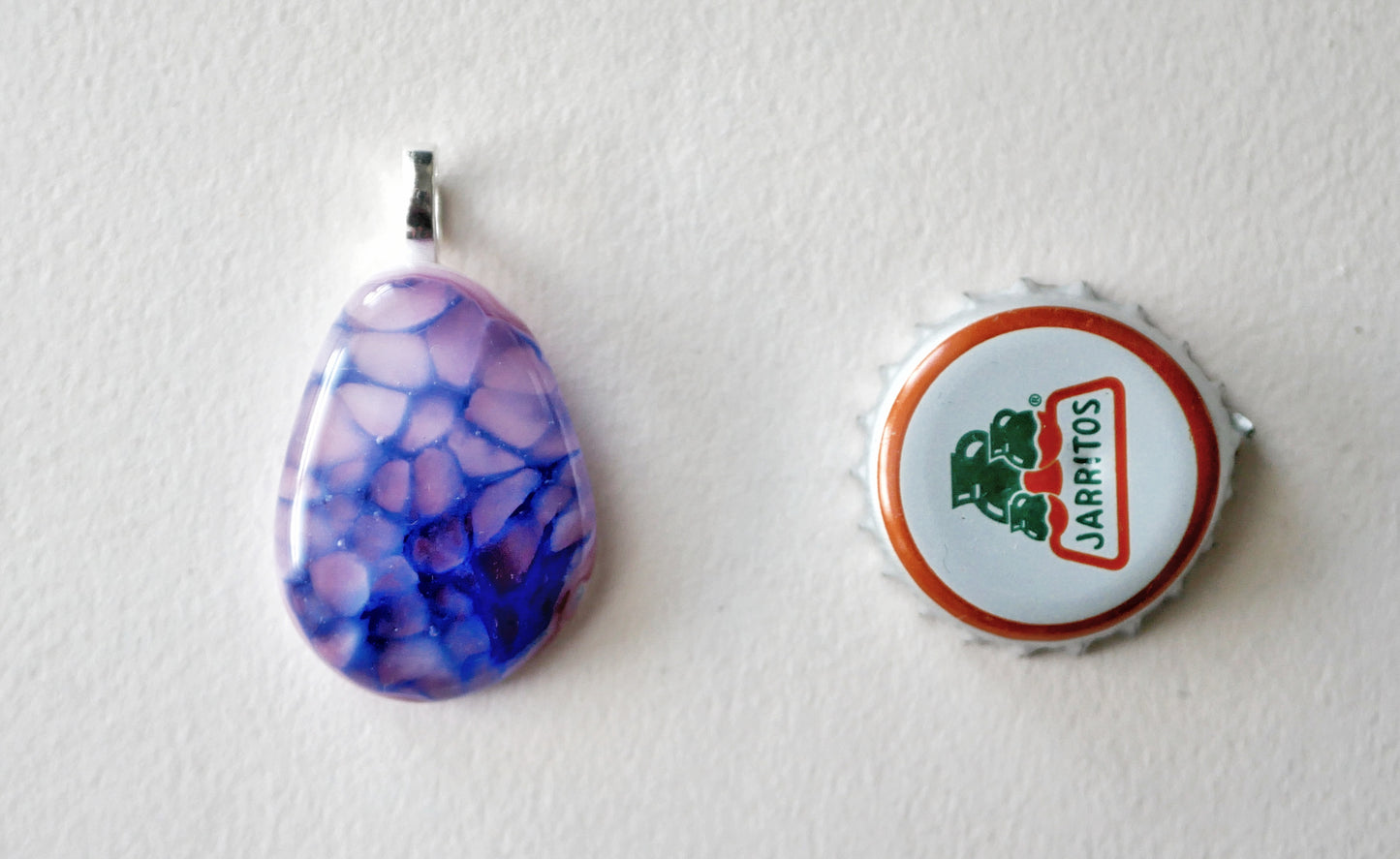 Pink and Blue Dragonskin Pendant #1 (Base Metal) (PENDANT ONLY)