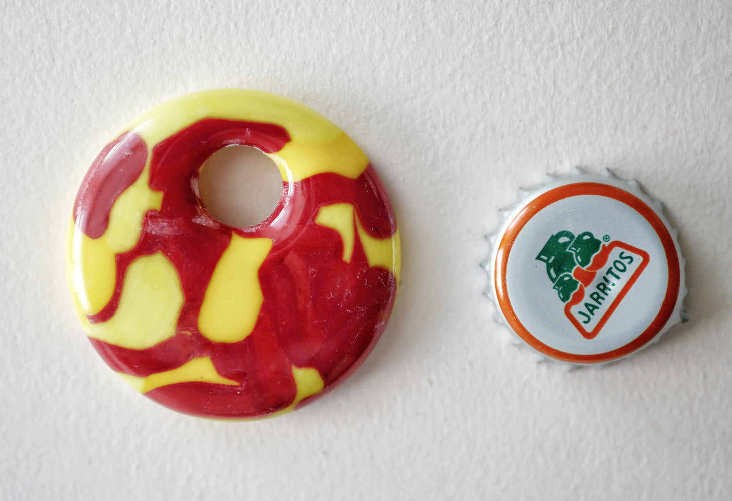 Circle Pendant: Red and Yellow (PENDANT ONLY)