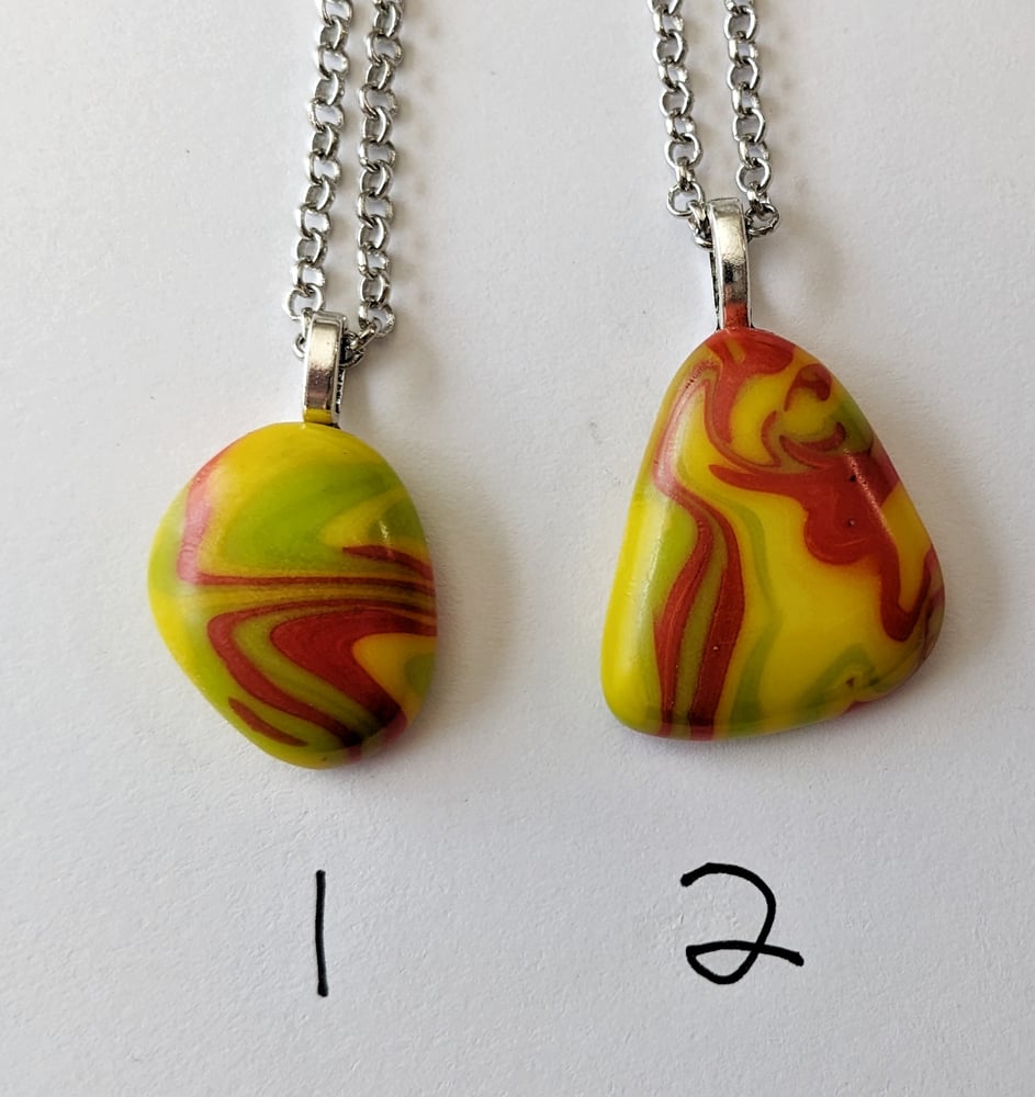 Yellow, Red and Green Pendant