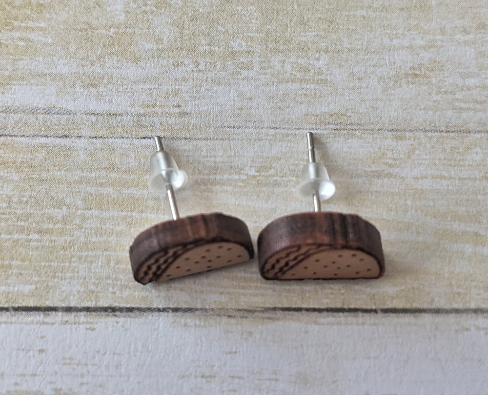 Taco Wooden Earring Studs